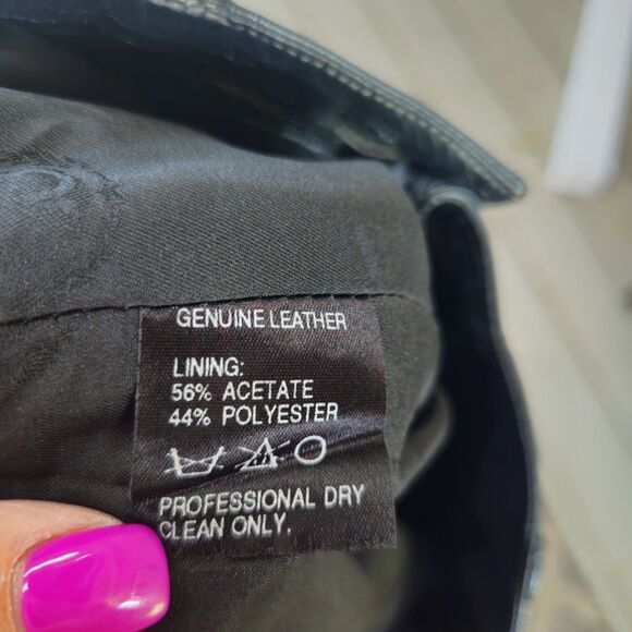 ST. JOHN Collection Shiny Gray Genuine Leather Pants Size 4 - Picture 7 of 10